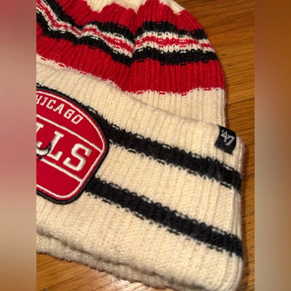 ‘47 Chicago‎ Bulls Berring Cuffed Knit Hat with Pom